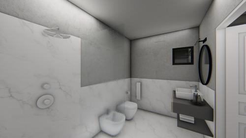 Koupelna v ubytování BlackStone Apart Boutique Hotel