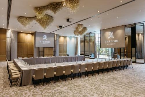 a conference room with a row of tables and chairs at The St. Regis Mexico City in Mexico City