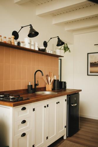 Dapur atau dapur kecil di Cabana Villa Mount Timbe do Sul