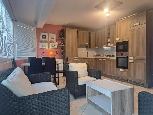 Η κουζίνα ή μικρή κουζίνα στο Norwegian Village Nearby Portonovi, Ground Floor Apartment