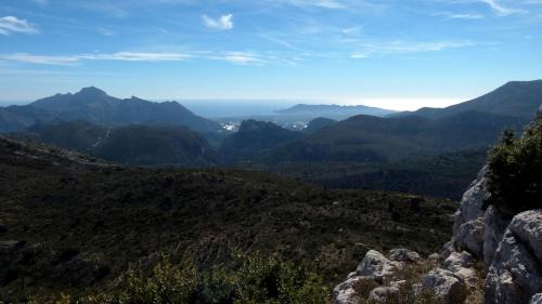 a view from the top of a mountain at Hotel Tàrbena in Tárbena