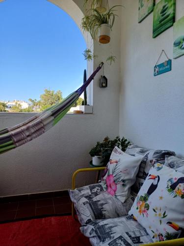Ένα ή περισσότερα κρεβάτια σε δωμάτιο στο Quarto Casa na Praia