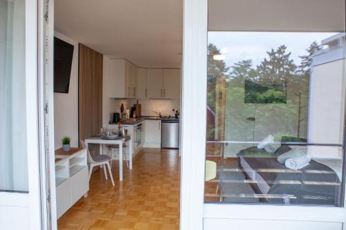 Dapur atau dapur kecil di albview - zentral - modern - Nähe Kur- Rehaklinik - Albtherme