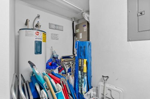 a room with a bunch of different types of tools at Oceanwalk 9-604 in New Smyrna Beach