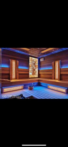 a bowling alley with two chairs and a bowling alley at Traumhaus in den Weinbergen - max 8 Personen - mit Self-Check-in in Sankt Stefan ob Stainz