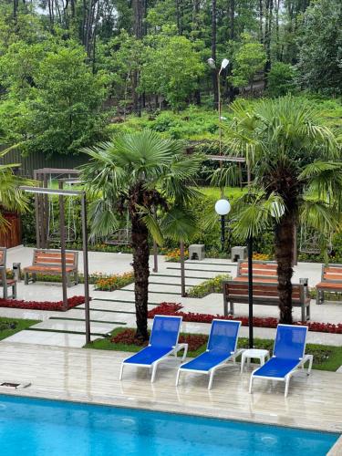 Bazén v ubytování Hotel Kolkhi Shekvetili nebo v jeho okolí