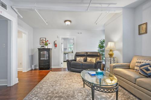 a living room with a couch and a table at Villa Mulvey # 4 in St. Augustine