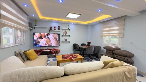 TV a/nebo společenská místnost v ubytování büyükdere konakları