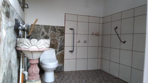 Ένα μπάνιο στο La Cabaña de Will