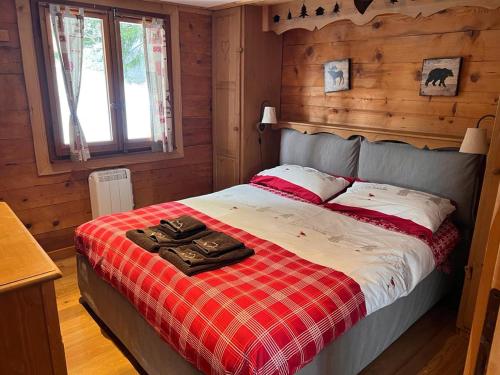 Postel nebo postele na pokoji v ubytování Chalet Tannenduft