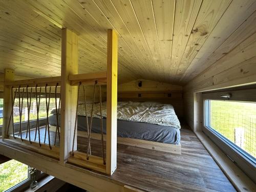 Postel nebo postele na pokoji v ubytování FAJNhaus