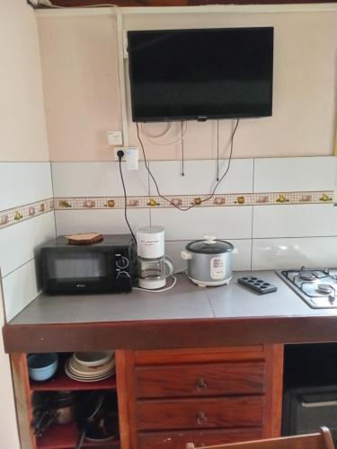 Kuchyň nebo kuchyňský kout v ubytování Petit MADRAS