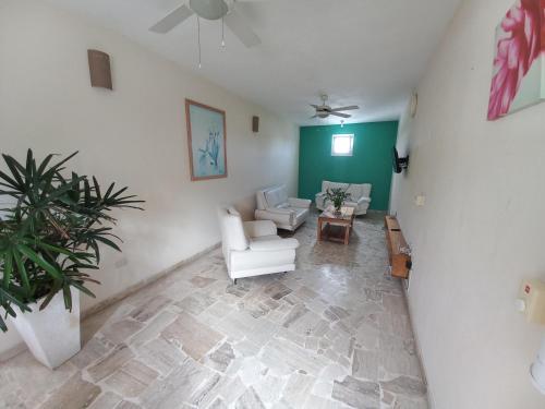 Χώρος καθιστικού στο Hotel Casa Olga