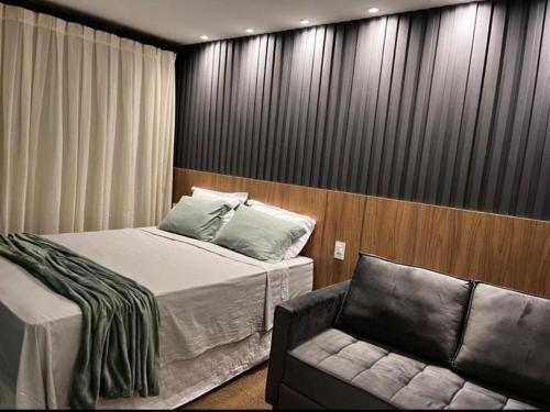 Postel nebo postele na pokoji v ubytování Flat Gran Lençóis Mandacaru 615