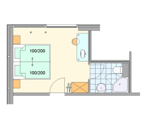 a floor plan of a house at Businesshotel Valerian in Hohenems
