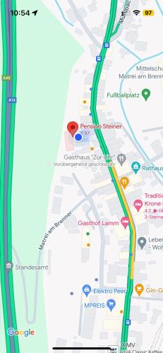 a map of the city of berlin with stations at Pension Steiner, 6143 Matrei am Brenner!!Check-in between 15 - 21 o'clock!! No breakfast in Mühlbachl
