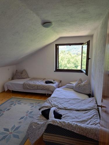 Postel nebo postele na pokoji v ubytování Lake House Ceric