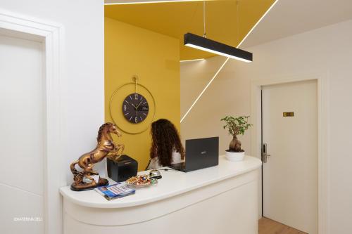 Kuchyň nebo kuchyňský kout v ubytování Comfort Rooms Pogradec