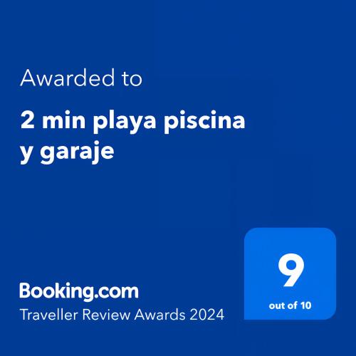 Πιστοποιητικό, βραβείο, πινακίδα ή έγγραφο που προβάλλεται στο 2 minutos de la playa con piscina y garaje
