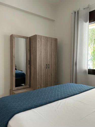 Ένα ή περισσότερα κρεβάτια σε δωμάτιο στο Valia House Thassos