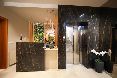 Koupelna v ubytování Hotel Erjuma