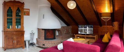 Χώρος καθιστικού στο Haus Roseneck mit gratis Zugang zur Jod-Sole-Therme