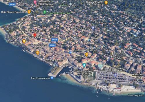 a map of the city of saint simons island at Boutique Apartment Cà Tulles in Torri del Benaco