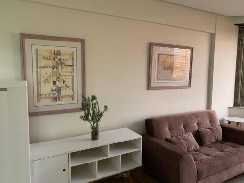 Posezení v ubytování Flat mobiliado ap 44 - Ed Lhirondelle em Campinas