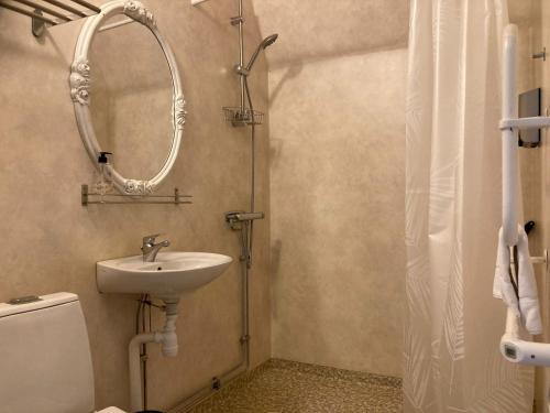 Koupelna v ubytování Madam Blå Hotel