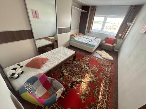 Кровать или кровати в номере apartman pri X Bionic Sphere Samorin s bazenom