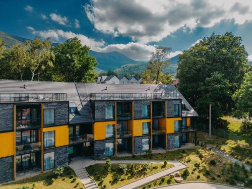 Výhľad na hory alebo výhľad na hory priamo z apartmánového hotela