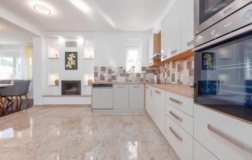 Η κουζίνα ή μικρή κουζίνα στο Gorgeous Home In Debelo Brdo With Sauna