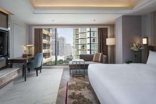Postel nebo postele na pokoji v ubytování Aira Hotel Bangkok Sukhumvit 11