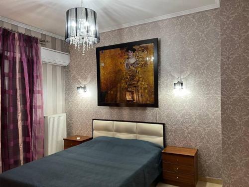 A bed or beds in a room at Holiday Home in Chalkidiki, Lakkoma