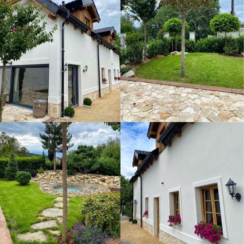 a collage of photos of a house at Deer Apartment in Lipí
