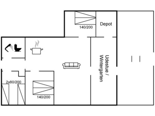 a block diagram of a block diagram of a house at Holiday Home Soraya - 700m to the inlet by Interhome in Løgsted