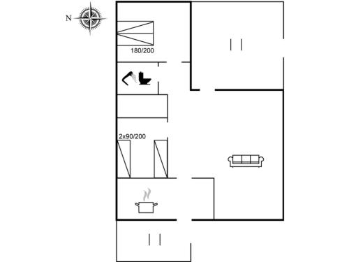 a floor plan of a house at Holiday Home Elmer - 400m from the sea by Interhome in Jerup