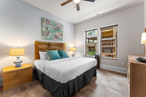 a bedroom with a bed and a window at Nancy Key w/Pool, Wine Cave, Optional Boat Rental in Denver