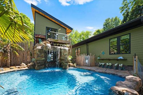 a swimming pool in the backyard of a house at Nancy Key w/Pool, Wine Cave, Optional Boat Rental in Denver