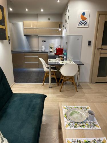 Kuchyň nebo kuchyňský kout v ubytování Omega Apartment