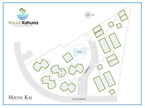 a floor plan of kovalam kuthaan kottam kottam at Mauna Kai 5B in Princeville