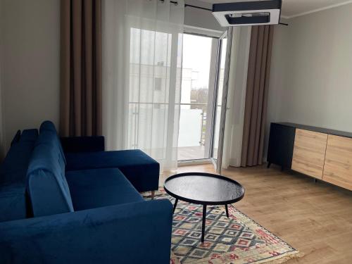 Khu vực ghế ngồi tại Apartament blisko dworca
