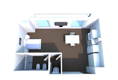 a floor plan of a room with a basketball court at HH Hermoso Housing VIA PAIETTA in Valenza