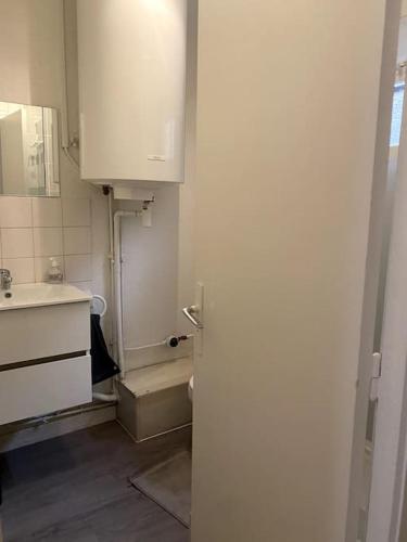 une salle de bain avec un lavabo et une baignoire dans l'établissement Studio Nancy Centre-Gare !, à Nancy