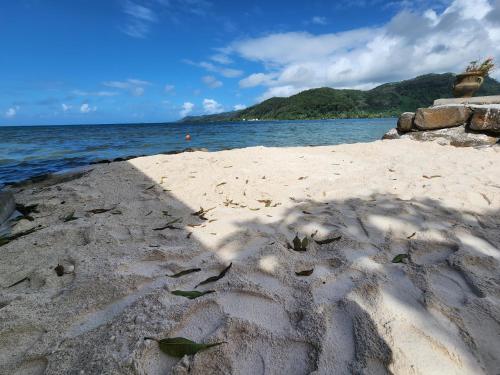 Duplex en bord de mer Fare Tahitea Pension, hébergement à Raiatea