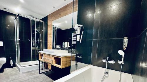 Koupelna v ubytování Hotel Limanova