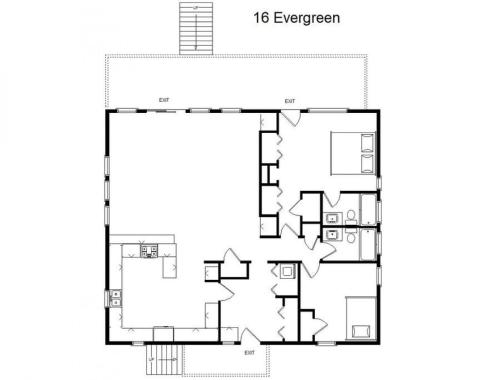 a floor plan of a house at Evergreen in Livingston