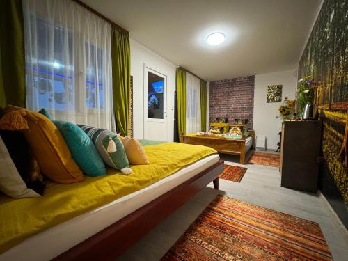 Χώρος καθιστικού στο La Moșie