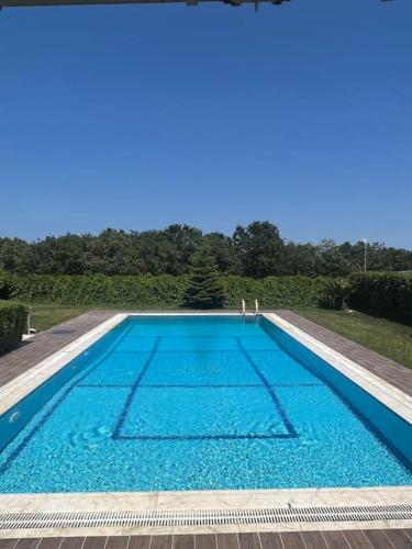 a large swimming pool with blue water at Villa Elegance in Kocaeli