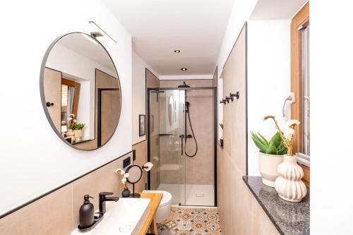 Koupelna v ubytování Eggert Alm Apartments